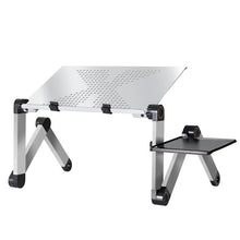 Load image into Gallery viewer, Adjustable Aluminum Laptop Desk Ergonomic Portable TV Bed Lapdesk Tray PC Table Stand Notebook Table Desk Stand With Mouse Pad